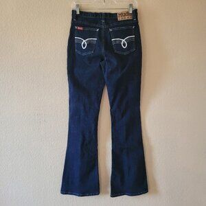 Vintage Mudd Jeans Flare Womens Size 5 Blue Mid Rise Bellbottom Denim 90’s Y2K